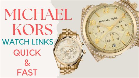 how to remove links from a fake michael kors watch|removing watch links without tool.